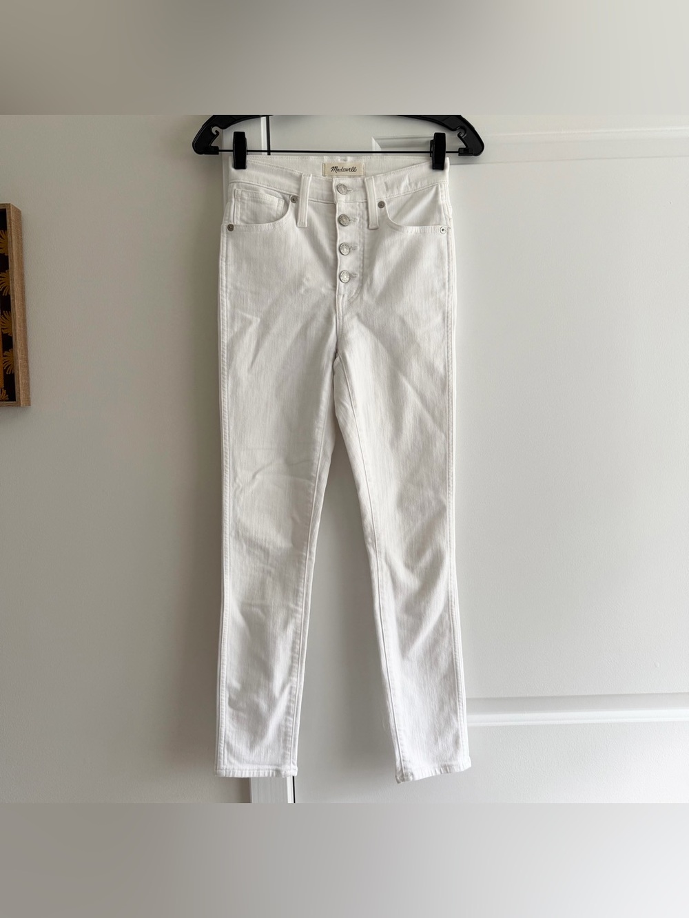 Madewell White Skinny High Waisted Denim Jeans
